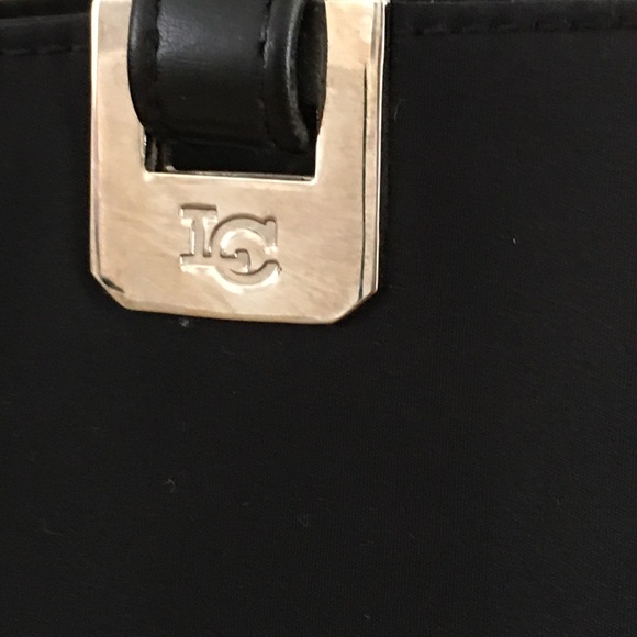 Liz Claiborne Black Laptop Shoulder Tote Bag Up To 14” Lots Of Compartments - Picture 7 of 16